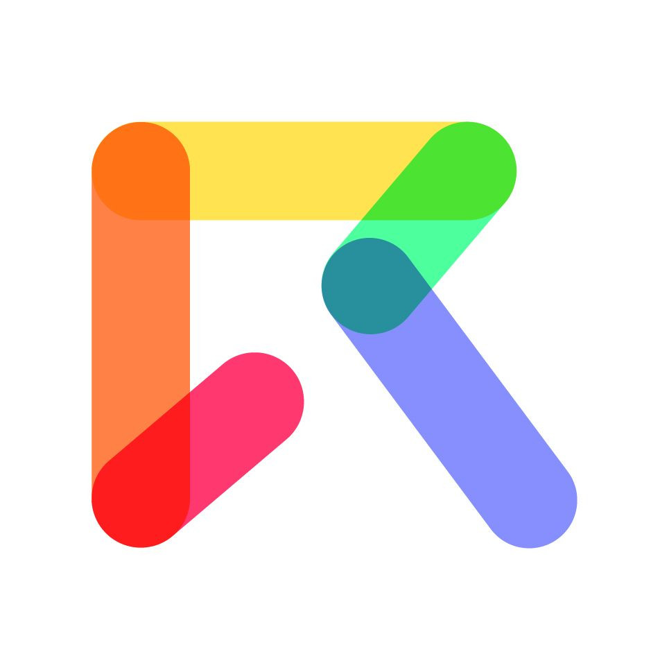 Rainbow Hub Logo Icon Cmyk